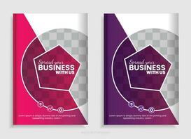 Annual report brochure design template vector, Leaflet presentation, book cover, and layout vector