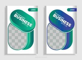 Annual report brochure design template vector, Leaflet presentation, book cover, and layout vector