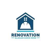 Home renovation logo design vector illustration