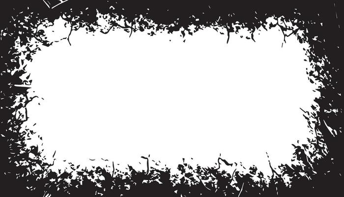 a black and white photo frame of a square with a white paint, grunge border, grunge frame grungy, abstract