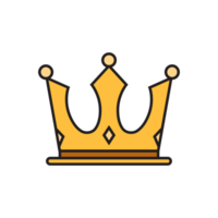 icono de corona dorada png