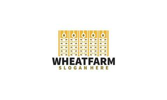 Wheat grain logo design vector. Grain wheat field logo concept  agriculture wheat logo template vector