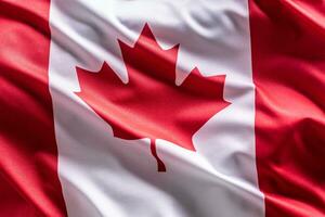 Waving flag of Canada. National symbol of country and state photo