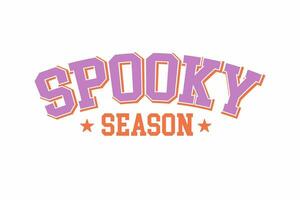 Spooky Season Halloween Typography T shirt design vector