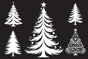 Christmas tree silhouette design vector