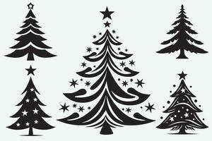 Christmas tree silhouette design vector