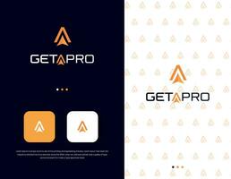 profesional moderno minimalista en línea tienda logo diseño para márketing negocio vector