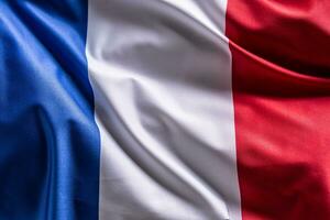 ondulación bandera de Francia. nacional símbolo de país y estado foto
