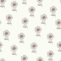 vector simple cute flowers pattern for background