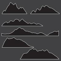 formas de montaña para logos vector