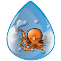 bubble animal water drop set aqua summer sea png