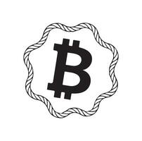 bitcoin icono firmar pago símbolo. criptomoneda logo. sencillo vector. vector