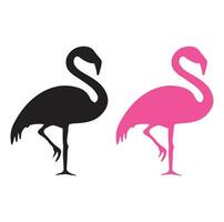 Vector Image Of Silhouette Flamingo