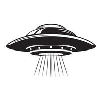 Ufo vector illustration unidentified flying object saucer cosmic vessel