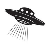 Ufo vector illustration unidentified flying object saucer cosmic vessel