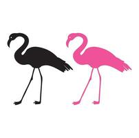 Vector Image Of Silhouette Flamingo