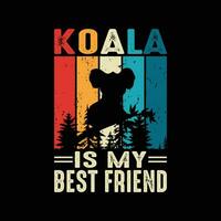 Koala funny t shirt vector