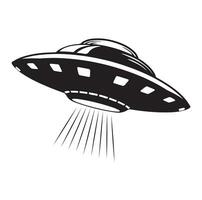 Ufo vector illustration unidentified flying object saucer cosmic vessel