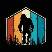 bigfoot t shirt design vector