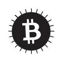 bitcoin icono firmar pago símbolo. criptomoneda logo. sencillo vector. vector