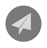 monochrome paper plane icon design png