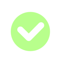 simple design of green checkmark icon png