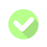 simple design of green checkmark icon png