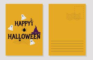 A postcard template for the Halloween holiday. vector