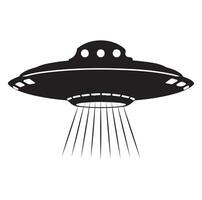 Ufo vector illustration unidentified flying object saucer cosmic vessel