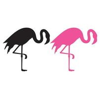 Vector Image Of Silhouette Flamingo