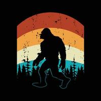 bigfoot t shirt design vector