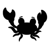 Crab silhouette. Logo. Isolated crab on white background vector