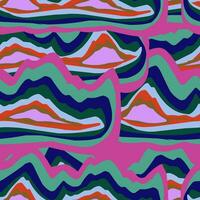 a colorful pattern with waves and stripes vector