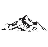 mountain silhouette icon vector set for logo