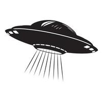 Ufo vector illustration unidentified flying object saucer cosmic vessel