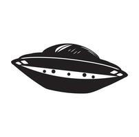 Ufo vector illustration unidentified flying object saucer cosmic vessel
