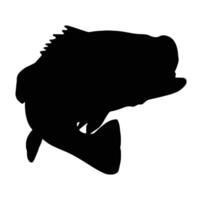 Black and white of largemouth bass fish vector