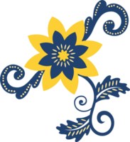 mano dibujado flor modelo tela png