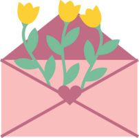 hand drawn letter of flower png
