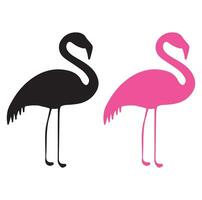 Vector Image Of Silhouette Flamingo