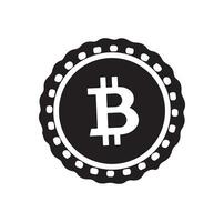 bitcoin icono firmar pago símbolo. criptomoneda logo. sencillo vector. vector