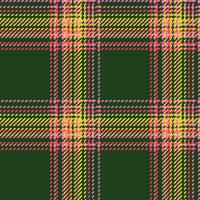 Seamless fabric pattern of tartan texture check with a vector plaid background textile.