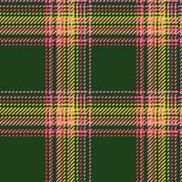 Seamless fabric pattern of tartan texture check with a vector plaid background textile.