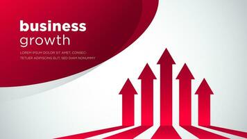 Red arrows of business sale growth vector