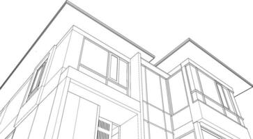 3D illustration of residential project vector