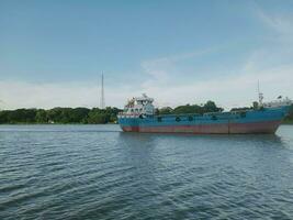 ship on the river photo