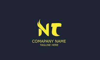 NT or TN  initial logo vector. vector