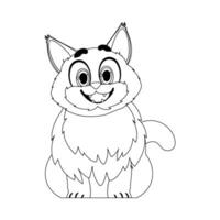 hábilmente gato en un organizar organizar, asombroso para para niños colorante libros. dibujos animados estilo, vector ilustración