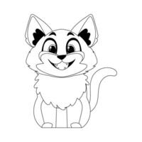 Cleverly cat in a organize organize, astonishing for children's coloring books. Cartoon style, Vector Illustration