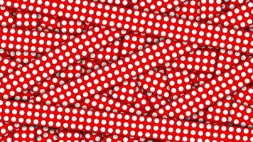 Red color strips with dots shapes pattern background video